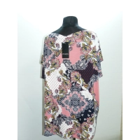 Luźna Tunika kimono DO SPODNI dekolt łódeczka wzór paisley